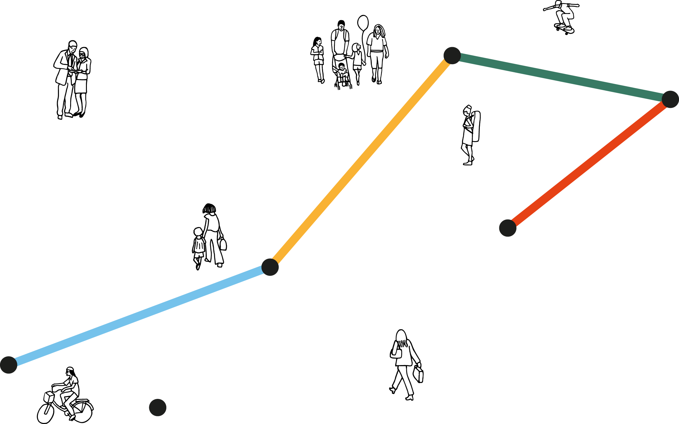 Joining dots illustration